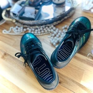 ADIDAS | 7.5 | Sambarose OUT LOUD Energy Ink Iridescent Stripe Platform Sneakers